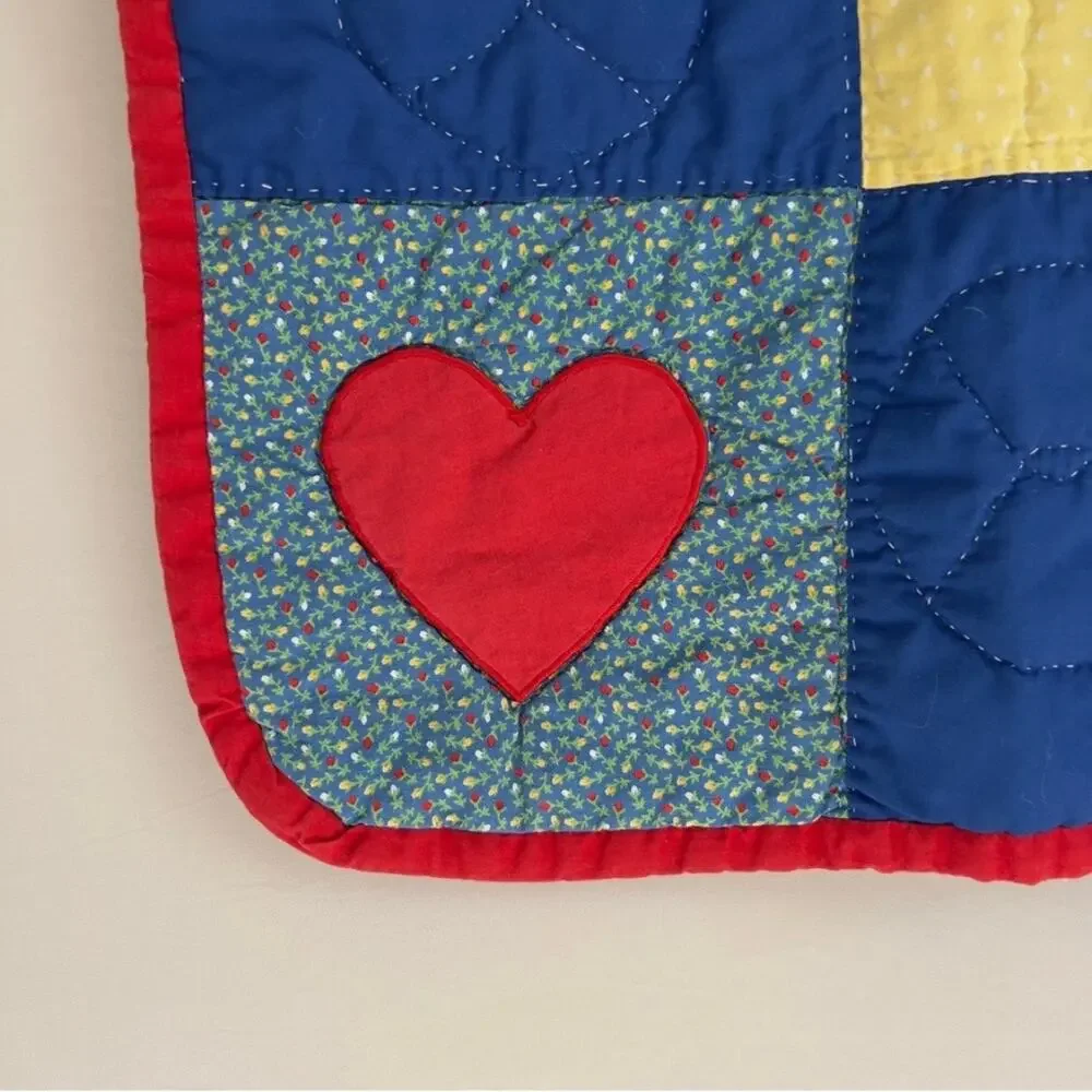 ROCKING HORSE Vintage Children’s Primary Color Small Quilt